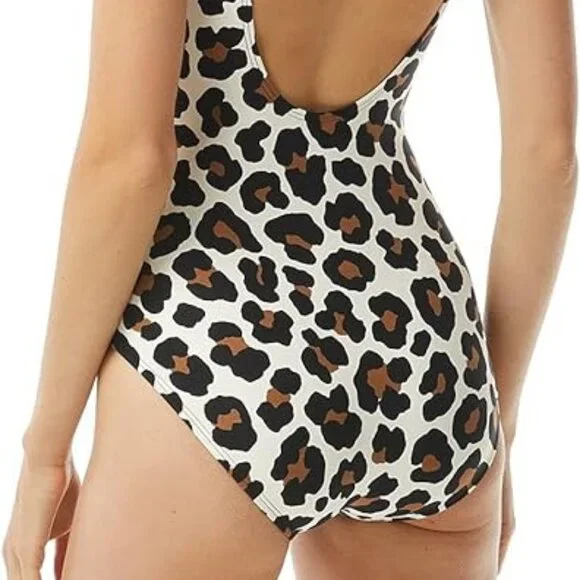NWT! Michael Kors Animal Printed Lace Up Front One Piece Swimsuit NEW! - Picture 3 of 3